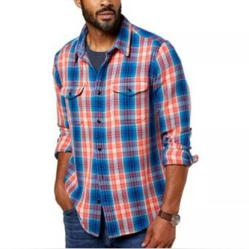 *NEW* OUTERKNOWN MENS BLANKET SHIRT BUTTON DOWN MEDIUM